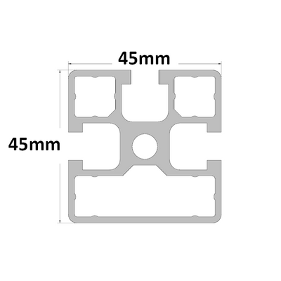 10-4545S1-0-60IN MODULAR SOLUTIONS EXTRUDED PROFILE 45MM X 45MM 1G SMOOTH SIDE, CUT TO THE LENGTH OF 60 INCH